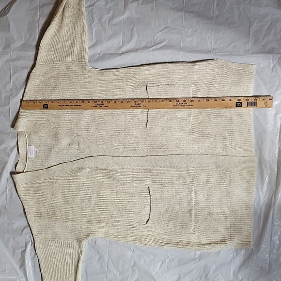 Auden Women's Open Front Sweater Robe with Pockets XL/XXL Oatmeal New - Picture 9 of 14